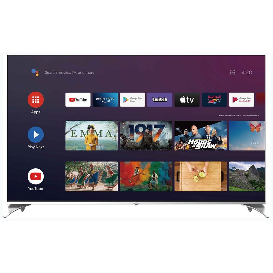 65" Телевизор Hyundai H-LED65QBU7500 черный 3840x2160, Ultra HD, 60 Гц, WI-FI, SMART TV, AV