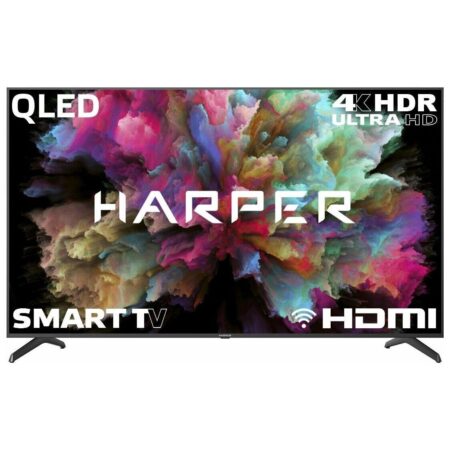 75" Телевизор Harper 75Q850TS черный 3840x2160, QLED, Ultra HD, 100 Гц, Frameless, WI-FI, SMART TV, Android TV