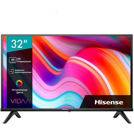 32" Телевизор Hisense 32A4K черный 1366x768, HD READY, 60 Гц, Wi-Fi, Smart TV, VIDAA