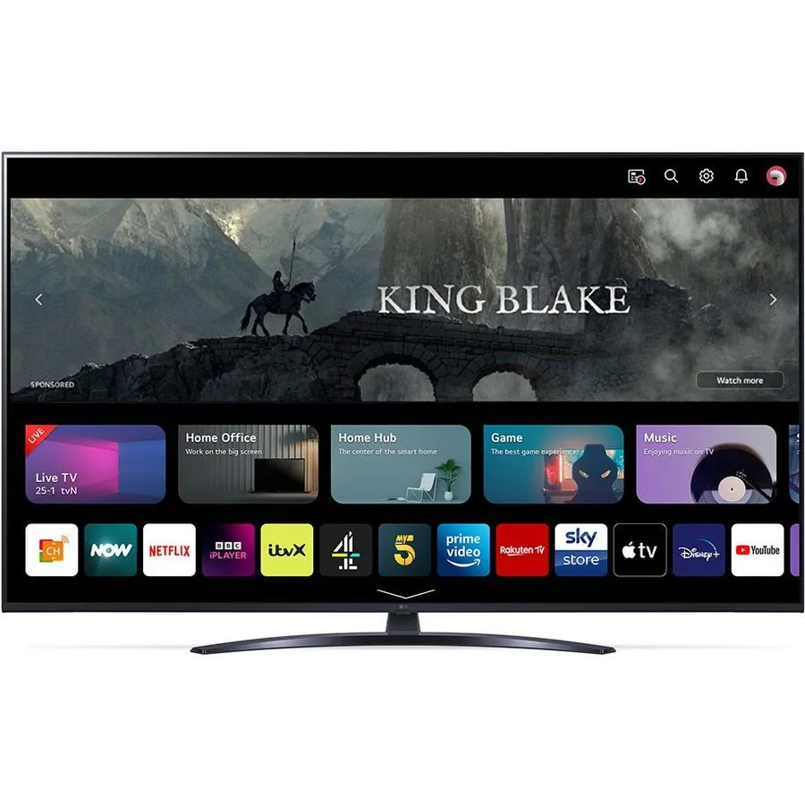 65" Телевизор LG 65UR81006LJ.ARUB черный 3840x2160, 4K Ultra HD, 50 Гц, Wi-Fi, Smart TV, WebOs