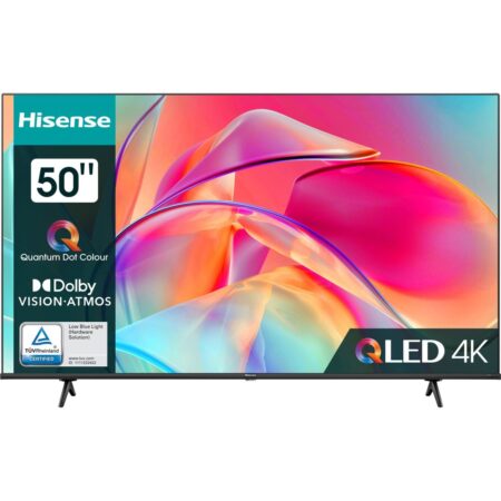 50" Телевизор Hisense 50E7KQ черный QLED 3840x2160, 4K Ultra HD, 60 Гц, WiFi, Smart TV , VIDAA