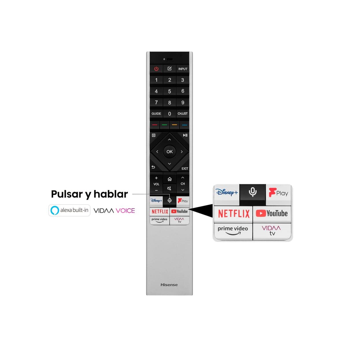 65" Телевизор Hisense 65UXKQ темно-серый 3840x2160, 4K Ultra HD, 120 Гц, Wi-Fi, Smart TV, VIDAA
