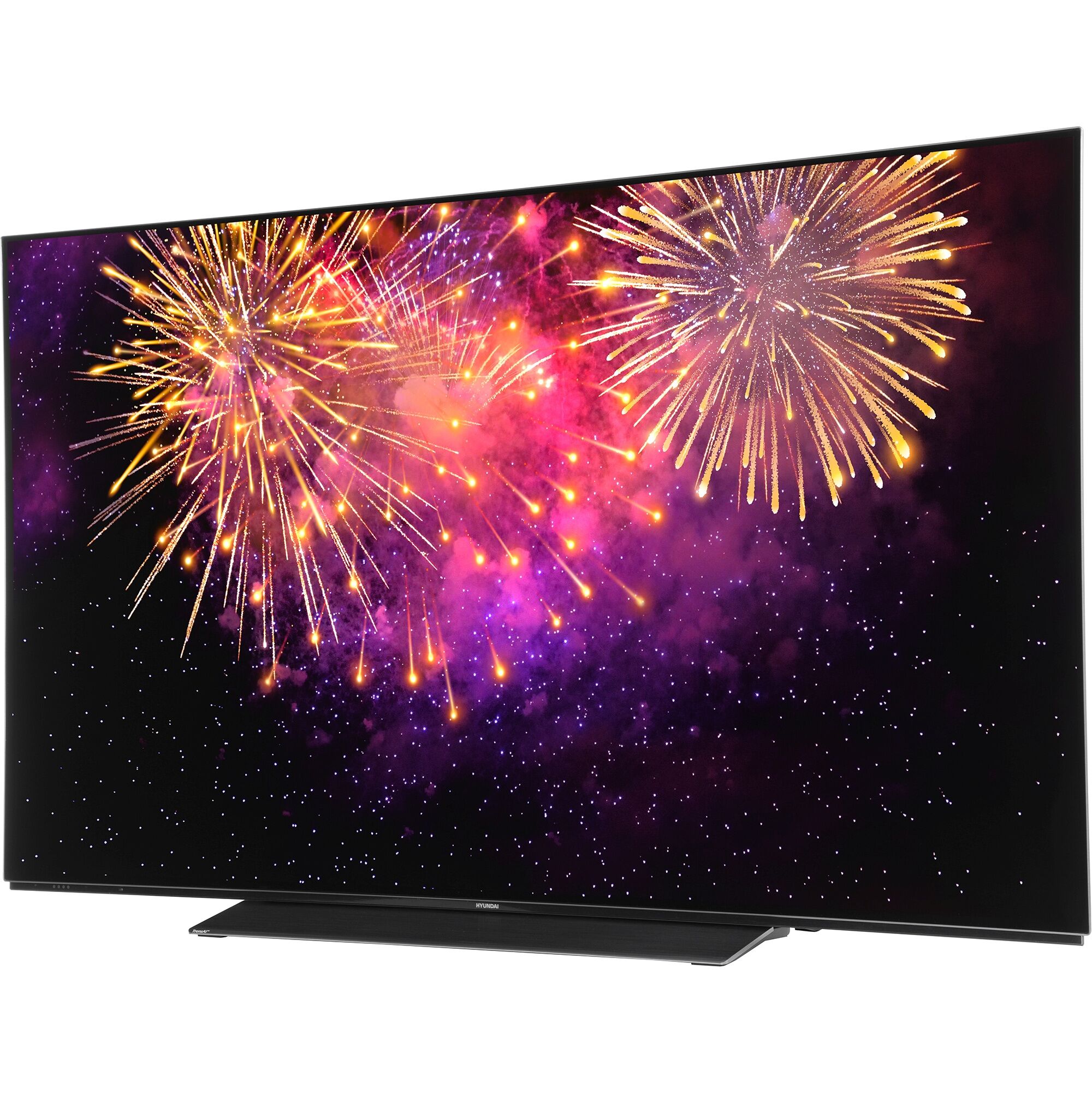 55" Телевизор Hyundai H-LED55OBU7700 черный 3840x2160, 4K Ultra HD, 120 Гц, Wi-Fi, Smart TV, Android TV