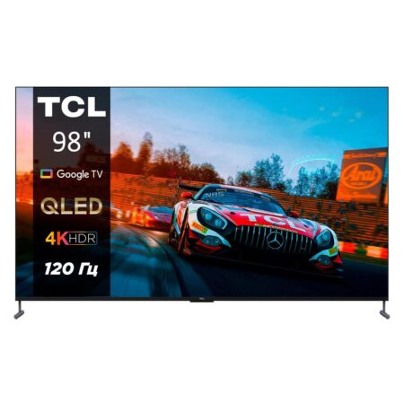 98" Телевизор TCL 98C745 QLED черный 3840x2160, 4K Ultra HD, 120 Гц, Wi-Fi, Smart TV, Google TV