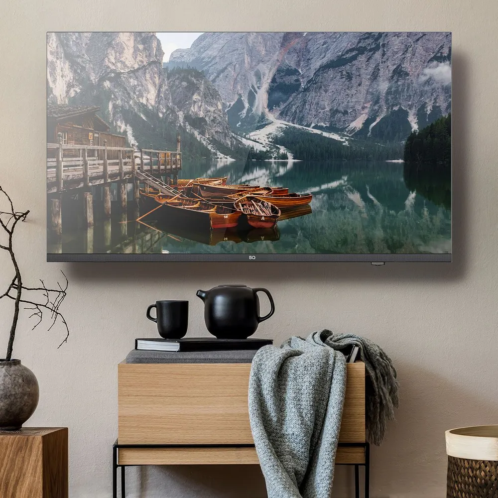 50" Телевизор BQ 50FS32B черный 3840x2160, 4K Ultra HD, 60 Гц, Wi-Fi, Smart TV, webOS