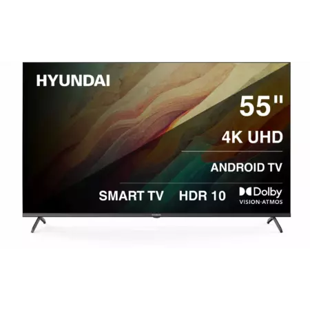 55" Телевизор Hyundai H-LED55BU7009 черный 3840x2160, 4K Ultra HD, 60 Гц, Wi-Fi, Smart TV, Android TV