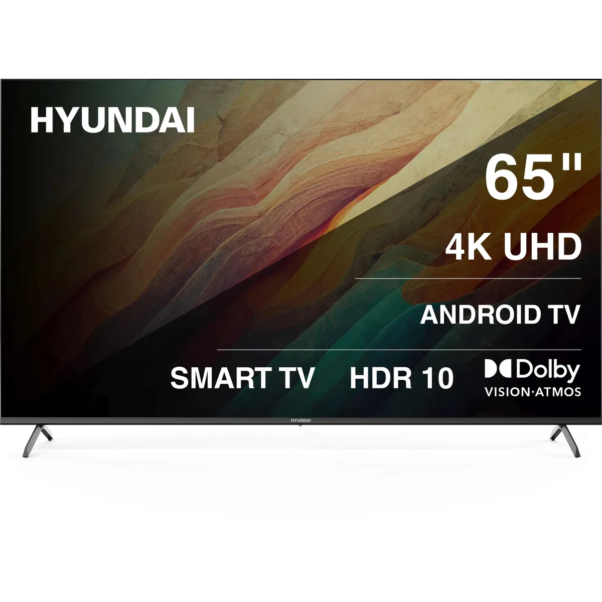 65" Телевизор Hyundai H-LED65BU7009 черный 3840x2160, 4K Ultra HD, 60 Гц, Wi-Fi, Smart TV, Android TV