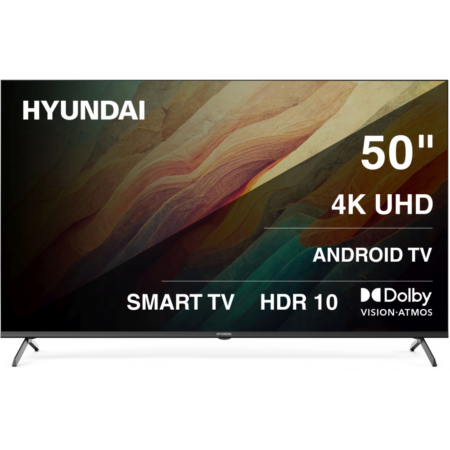 50" Телевизор Hyundai H-LED50BU7009 черный 3840x2160, Ultra HD, 60 Гц, Wi-Fi, Smart TV, Android TV