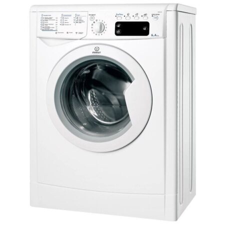 Стиральная машина Indesit IWSE 6105 (CIS)L белая, фронтальная, класс: A, макс. загрузка:6кг, 59.50х42х85 см, 1000 об/мин, дисплей - нет
