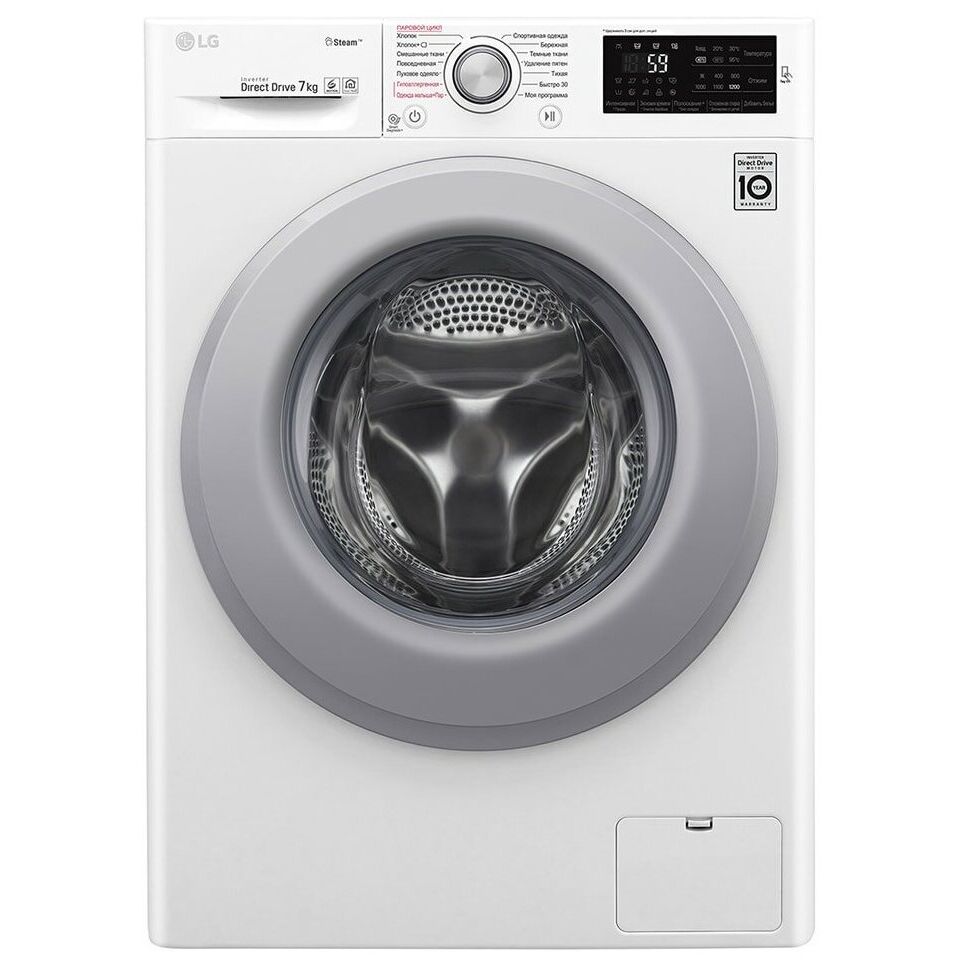 Стиральная машина LG F2M5HS4WP класс: A загр.фронтальная макс.:7кг белый инвертер
