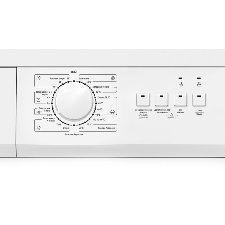Стиральная машина Centek CT-1903 (белый) 1200 / 7кг / 40см / 23пр / Очистка барабана / A++