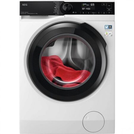 Стиральная машина AEG LFR73964VE, с фронтальной загрузкой, 9кг, с английской панелью управления