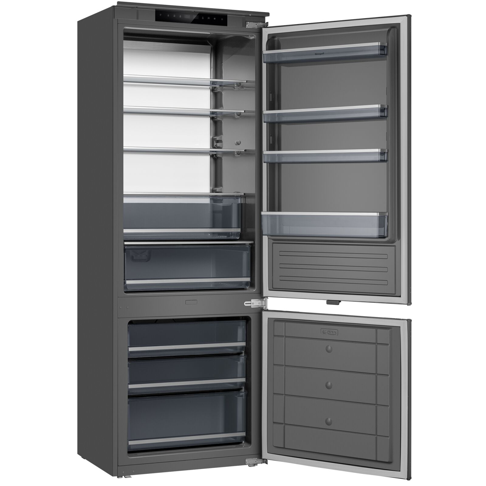 Встраиваемый холодильник Weissgauff WRKI 1970 Total NoFrost Inverter Premium EcoFresh Inox